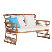 Vente en gros de chaises avec sièges cannés Ensemble de canapé de jardin en corde large Ensemble de canapé de jardin Corde de patio Rotin d'extérieur