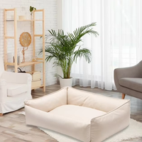 Vente en gros de lits pour animaux de compagnie rectangulaires classiques, en tissu lavable, respirant, chaud, utilisable en toutes saisons, multi-usages, universel