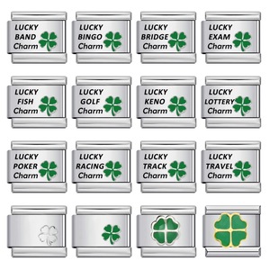 Eagle Workshop Lucky Four Leaf Clover Charm Stainless Steel DIY Jewelry Fashion Pendant For Bracelet Watch Strap Chain - Product Image 1