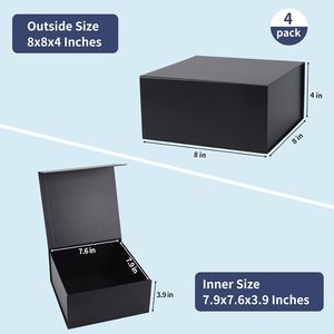 Boîtes cadeaux rigides pliables pour chaussures avec logo personnalisable, couvercles rabattables, gaufrage, laminage mat, revêtement UV, fermeture magnétique, tailles personnalisées - Product Image 2