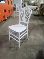 Chaises empilables de salle à manger de mariage en PP blanc à bas prix vente en gros