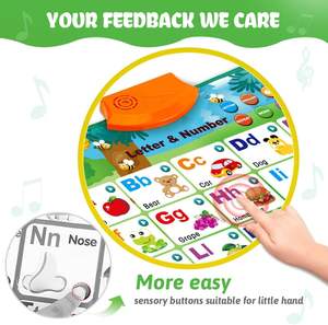 Çocuklar interaktif ABCs konuşurken Poster İngilizce alfabe mektup duvar çizelgeleri yürümeye başlayan öğrenme makineleri oyuncaklar müzik Poster - Product Image 5