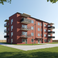 Appartements et maisons modulaires préfabriqués, villa en structure acier prête à l'emploi, bâtiment d'hôtel 5 étoiles au design moderne du milieu du siècle
