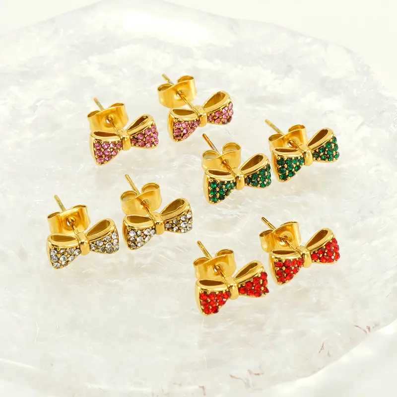 Оптовая продажа, роскошные дизайнерские Гавайские модные дешевые серьги-бабочки из 18-каратного золота водонепроницаемые украшения для женщин Boucles D'Oreilles Arc