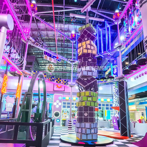 Nouvelle structure de jeu interactive pour enfants, aire de jeux intérieure, équipement de parc d'attractions intérieur pour enfants avec toboggan en plastique - Product Image 4