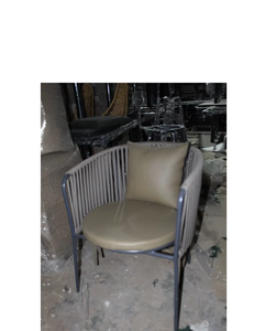 Chaise de restaurant en aluminium empilable, chaise de bistrot pour patio, avec corde, portable pour jardin, utilisation en extérieur - Product Image 4