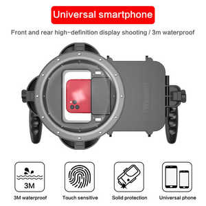 Ốp điện thoại lặn chuyên nghiệp đa năng mới cho iPhone Huawei Samsung, màn hình cảm ứng dưới nước, chống nước 3M, kiểu vòm - Product Image 2