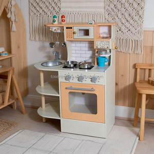 Nouvelle cuisine en bois pour enfants, style moderne, avec accessoires de cuisine pour les tout-petits - Product Image 2