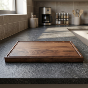 Tabla de Cortar Rectangular Sostenible Hecha a Mano por BS INTERNATIONAL, de Madera de Mango y Acacia, Apta para Lavavajillas, Modelo CB-213 - Product Image 1