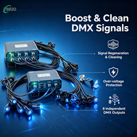 Amplificateur de signal DMX 8 canaux YINUO, étanche IP65, contrôle d'éclairage de scène extérieur, répartiteur-booster DMX512