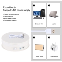 Nuevo Soporte Giratorio Eléctrico USB PULUZ de 15 cm, Plataforma Giratoria para Fotografía y Video, Soporta de 1 a 5 kg