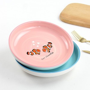 Assiettes en céramique en gros, design original, deux petites assiettes à poisson/légumes, assiettes de table peintes sous glaçure pour la maison, haute qualité - Product Image 1