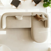 Canapé modulaire en forme de L, 3 places, style Chesterfield, en velours capitonné, luxe nordique moderne, avec housse amovible et lavable, pour salon