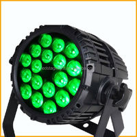 Projecteur LED professionnel DMX512 IP65 18x12W RGBWA+UV 6-en-1 étanche en alliage d'aluminium 10 canaux pour extérieur