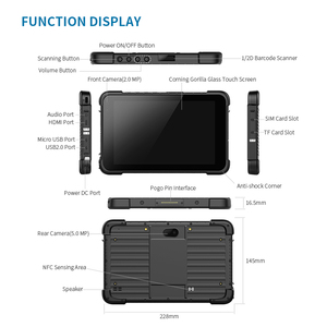 1.22m Drop 8" Screen 800*1280 Outdoor Shockproof Waterproof Handheld Ip67 Sk-i86 Handheld Rugged <b>Tablet</b> 1.22m - Product Image 2