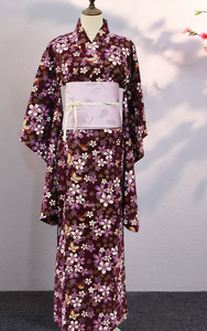 Robe <span class=keywords><strong>Yukata</strong></span> pour femmes de haute qualité, style japonais traditionnel, imprimé floral Sakura, estampage à chaud doré, été - Product Image 2