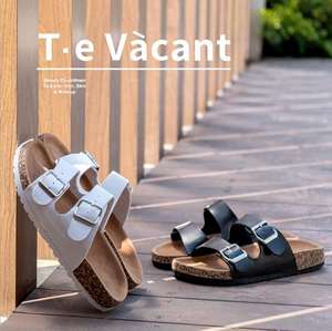 Pantofole da <span class=keywords><strong>donna</strong></span> semplici in <span class=keywords><strong>sughero</strong></span> piatte comode <span class=keywords><strong>sandali</strong></span> estivi femminili - Product Image 3