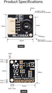 MLX90640-D55 Wärmebildkamera 32x24 I2C-Schnittstelle Raspberry Pi/STM32-Kompatibel für Brandbekämpfung/Sicherheit - Product Image 6