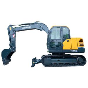 Nouvelle pelle hydraulique Hyundai, mini pelle sur chenilles Hyundai, pelle hydraulique de 8 tonnes Hyundai HX80 - Product Image 1