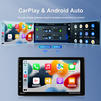 Lecteur MP5 de voiture Podofo 1 Din 9 pouces avec CarPlay sans fil, Android Auto, autoradio stéréo, écran tactile détachable, BT, FM, EQ, USB
