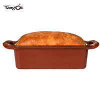 Four à pain rectangulaire émaillé en fonte de 1,5 litre, moule à pain en fonte à double poignée pour la cuisson artisanale de pains faits maison