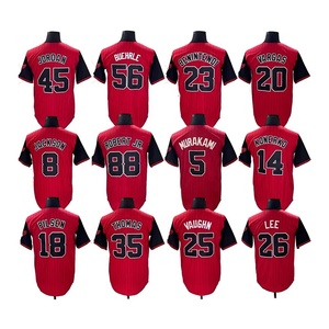 Maillot de baseball Chicago 2026 Rouge <span class=keywords><strong>Noir</strong></span> Munetaka Murakami <span class=keywords><strong>Colson</strong></span> Montgomery Frank Thomas Broderie de haute qualité Manches courtes 100% - Product Image 1