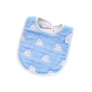 Gasa de algodón de 6 capas babero grande en forma de U Toalla bucal de leche anti-escupir Bebé recién nacido bebé comiendo baber - Product Image 4