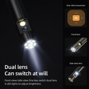 Endoscope avec lumière, caméra d'inspection HD 1080P, endoscope industriel étanche avec batterie de 4,3 pouces 2600 mAh, câble rigide - Product Image 6