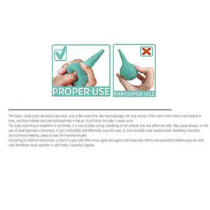 नासिका म्यूकस और मल को साफ करने के लिए नवजात शिशुओं के लिए कस्टम लोगो सरल मैनुअल सिलिकॉन नाक कैनुला - Product Image 3