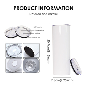 Wholesale Stainless Steel 20 oz Gold Plated Sublimation Tumblers <b>with</b> Lid, Iced Coffee Cup, Reusable Travel Mug - Product Image 3
