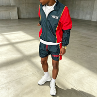 Veste coupe-vent légère à fermeture éclair avec logo personnalisé du fabricant, style streetwear printemps, survêtement classique (pour homme)