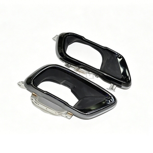 Punta de escape negra para BMW X5 G05 2.0T 3.0T 2018-2024, embellecedor de tubo de escape trasero de acero inoxidable con revestimiento negro - Product Image 1