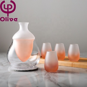 ชุดเครื่องเทไวน์ขาวแบบมือเป่าขวดโถใส่ไวน์ขนาดใหญ่ก<span class=keywords><strong>ล</strong></span>่องใส่ขวดไวน์คริสตัลสีขาวไ<span class=keywords><strong>ล</strong></span>่ระดับสี - Product Image 4