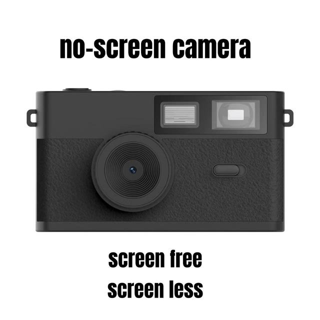 Screenfree 35mm Digital Camera Compact Built-in Flash Reusable 3Filter Mode LED 8MP Gifts Retro Film Simulation Camera