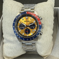 Jam Tangan Pria Seikot Bisnis Stainless Steel Quartz Dial Kristal Safir Tahan Air 100M Tampilan Kalender Jam Tangan.