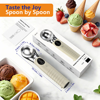 Cuchara para Helado Recargable, Resistente al Agua IP67, Autocalentable, Calentamiento Rápido, Portátil, Ayudante Diario de Cocina, Cuchara para Helado con Calefacción