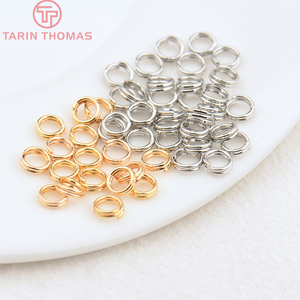 Anillos de Conexión de Latón Chapado en Oro de 24K, Anillos Dobles, Anillos Divididos, Anillos Conectores, Accesorios de Alta Calidad para la Fabricación de Joyería DIY - Product Image 1