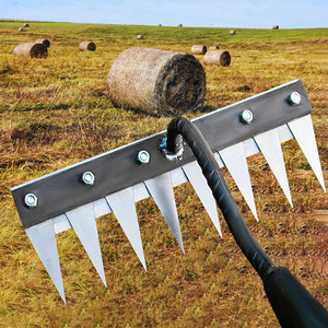 Nông nghiệp mangan thép Rake làm cỏ cày đất công cụ mặt đất phẳng cỏ cày thickeneded tillage hoe cỏ móng tay cào - Product Image 1