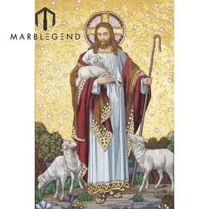 カスタマイズされた文字ガラスモザイク肖像画デザイン宗教的なモザイクと教会のモザイクパターン - Product Image 1