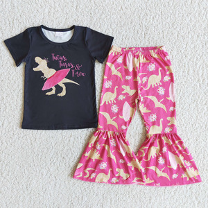 Yawoo Designs Ensembles de Vêtements de Boutique pour Bébés Filles, Tenues Printemps Tie-Dye Imprimé Délavé, Vêtements Enfant en Gros - Product Image 2