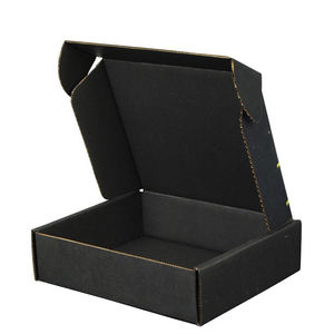 Hộp Quà Tặng Màu Đen Đồng Bằng Mẫu Miễn Phí Vận Chuyển Tùy Chỉnh <span class=keywords><strong>Tab</strong></span> Khóa Mailer Box Cho Logistic - Product Image 1