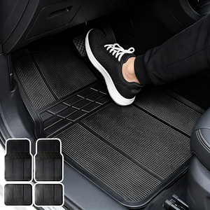 Juego de 4 Alfombrillas de Goma Acanaladas para Coche, Anti-Suciedad, Impermeables, Envío Directo desde la UE, Stock en Polonia - Product Image 1