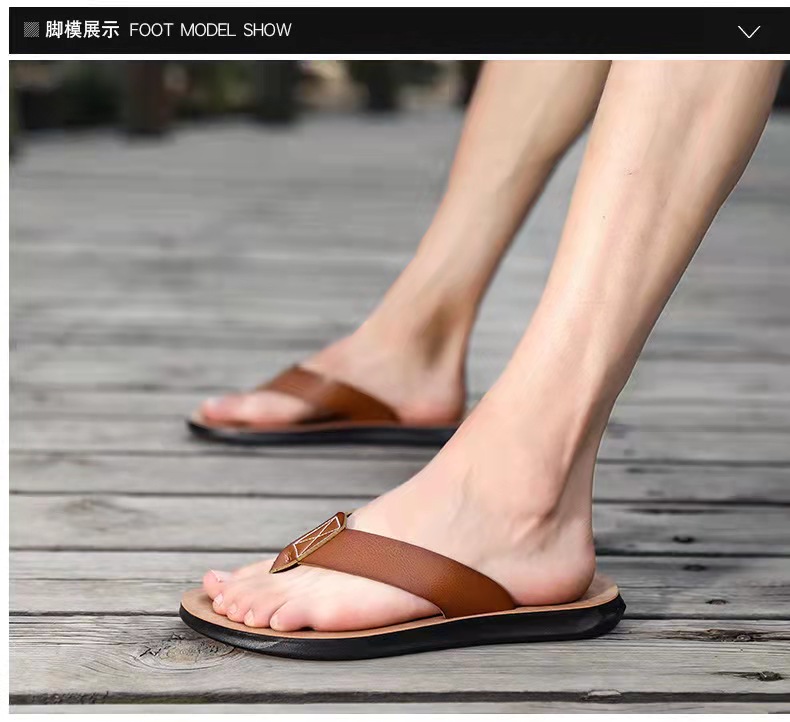 Summer Fashion Beach slippers PU shoes outdoor sandals flip flops for men