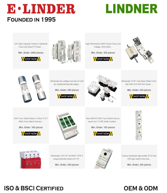 Fuse Fuse Rail Fuse Switch Fuse Switch Disconnector Cylindrical Fuse Link Fuse Holder Fuse Base PV Fuse Knife blade Fuse NH NT
