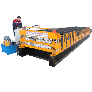 Kim loại thép hai lớp mái thép tấm sắt tấm gạch lạnh cuộn hình thành máy làm cho mái nhà - Product Image 2