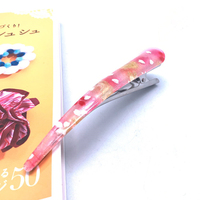 Pince à cheveux style japonais en acrylique bec de canard corne de boeuf avec pince à cheveux