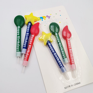 Recién llegado, 3 uds., velas coloridas de cumpleaños, fuegos artificiales para cumpleaños, pastel, llamas, forma, velas de pastel de fiesta feliz para Cumpleaños de Niños - Product Image 1