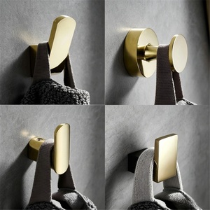 Light Luxury Modern Iron Punch-free Multifunctional Flexible Bathroom Wall-mounted <b>Coat</b> <b>Hook</b> Single <b>Hook</b> - Product Image 5