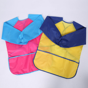 Bavoir d'art imperméable à manches longues réversible <span class=keywords><strong>pour</strong></span> enfants fournitures résistantes aux taches en gros - Product Image 2