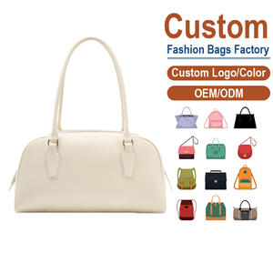 Bolso de Hombro de Cuero Vacuno de Primera Capa, Color Blanco Crema Sólido, Gran Capacidad, Personalización OEM - Product Image 2